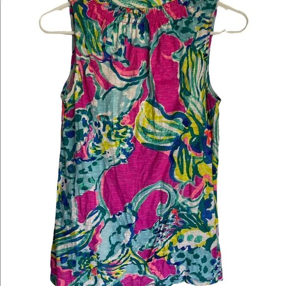 Lilly Pulitzer Essie Sleeveless Cotton Printed Top.Size XS - Picture 5 of 10